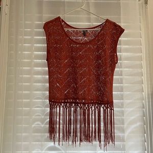 Cute Knitted-like Shirt: Size Small